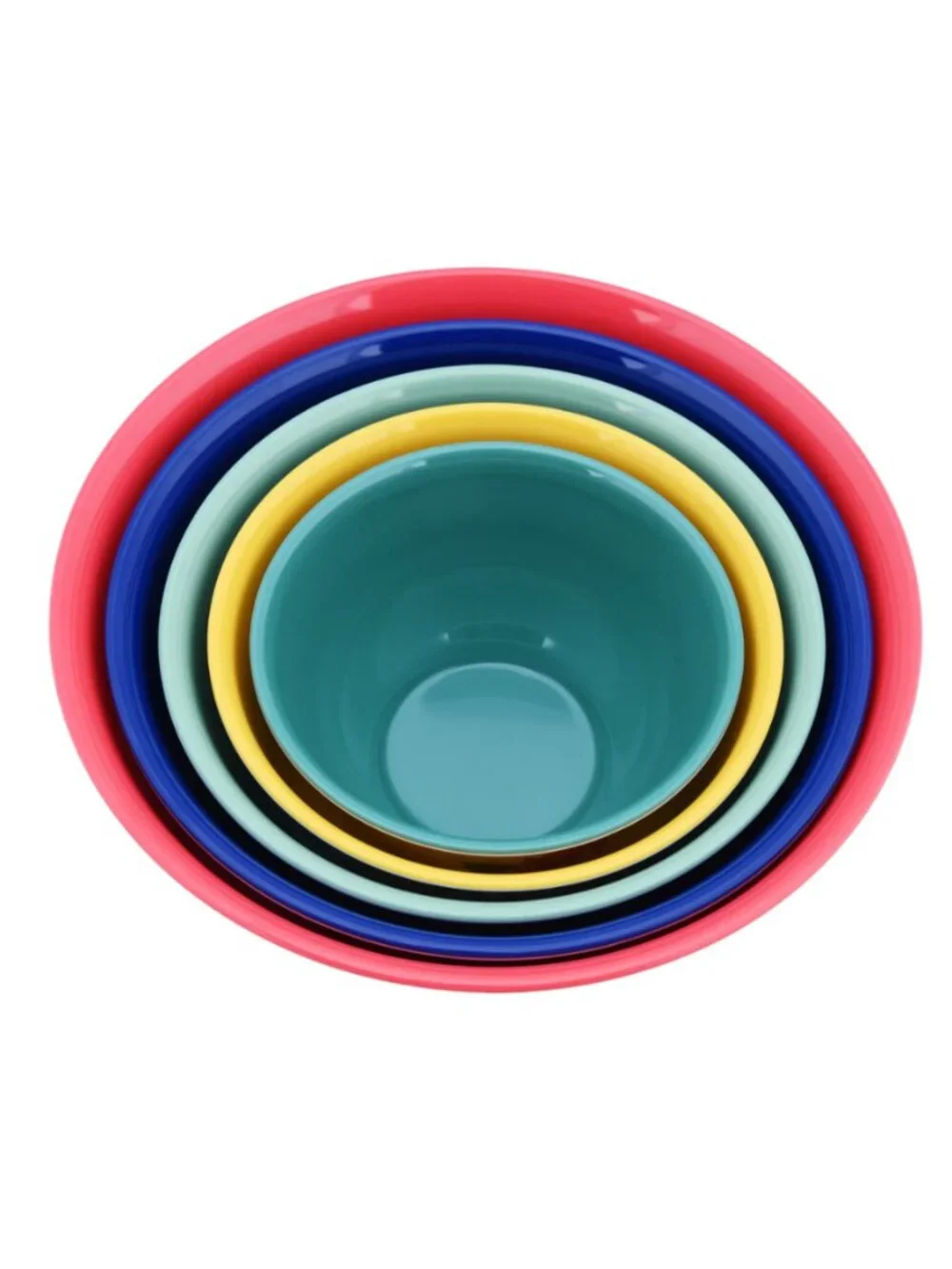 The Woman Pioneer Home Fancy Flourish lids 10-Piece Melamine Mixing Bowl Set